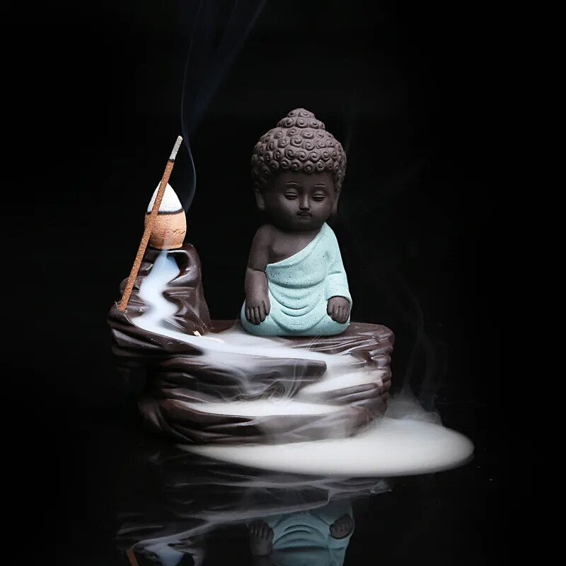 The Little Monk Clay Incense Burner