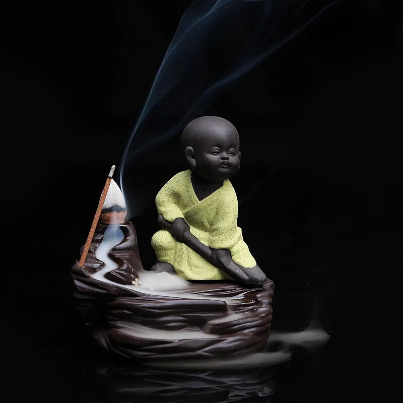 The Little Monk Clay Incense Burner