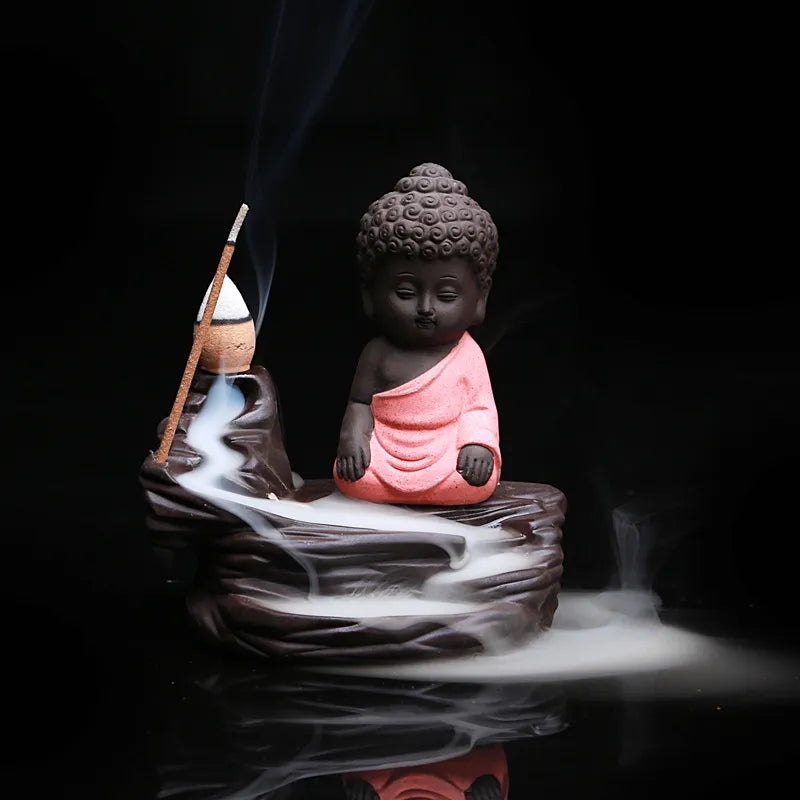 The Little Monk Clay Incense Burner