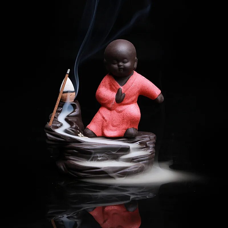 The Little Monk Clay Incense Burner