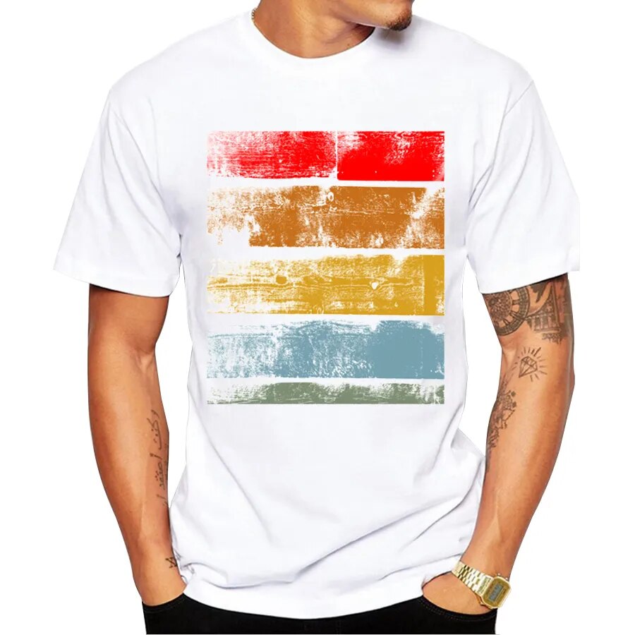 Men's Retro Printed T-Shirt