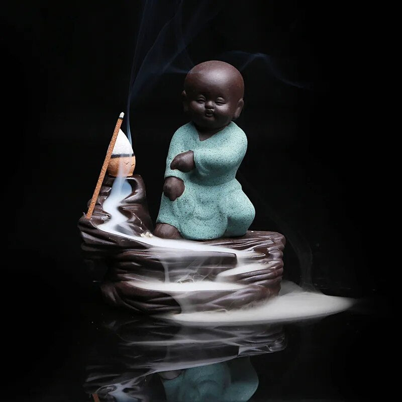 The Little Monk Clay Incense Burner