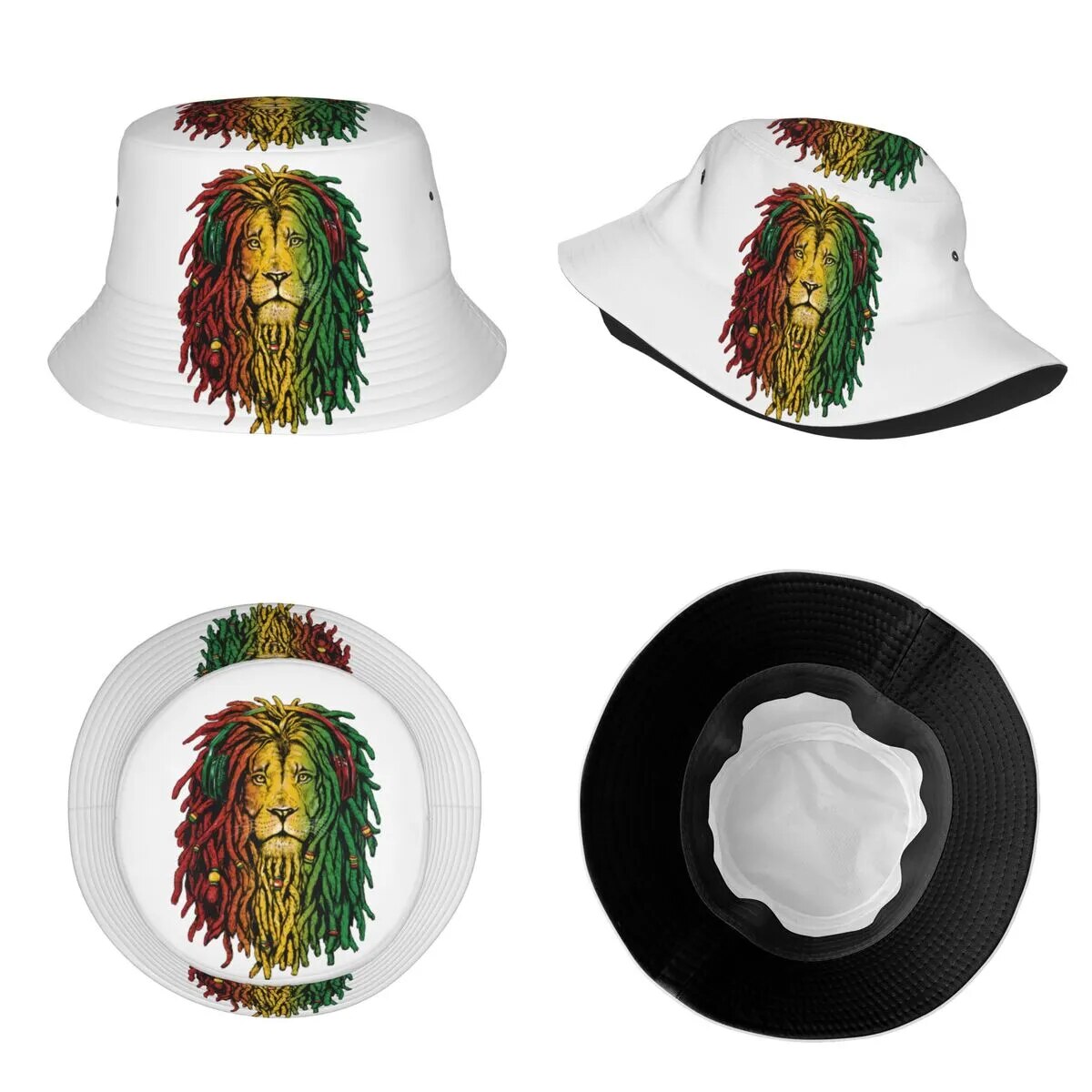 Bob Marley Jamaica Reggae Lion Bucket Hat