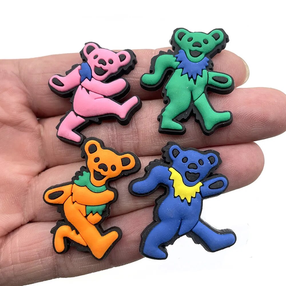 The Grateful Dead Cartoon Silicone Croc Charms - 11pcs