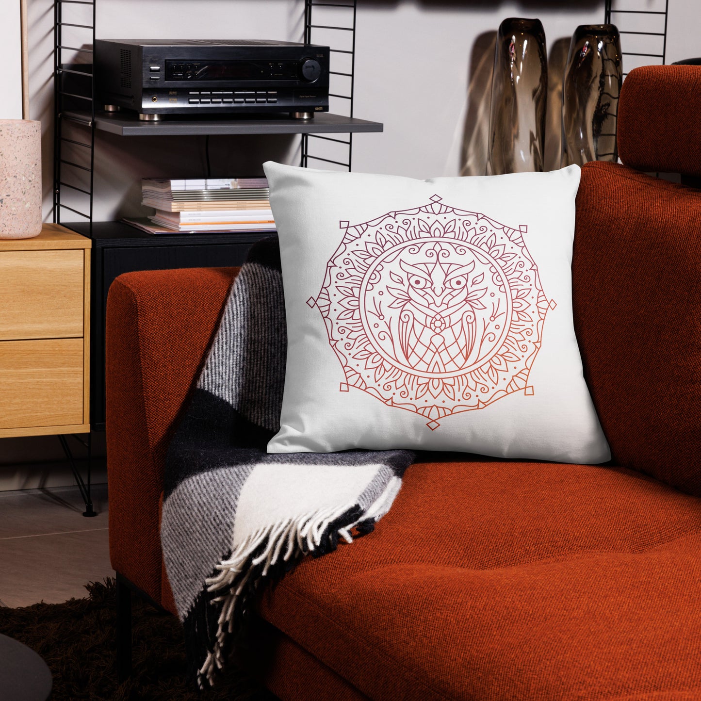 Premium Pillow - Owl Mandala