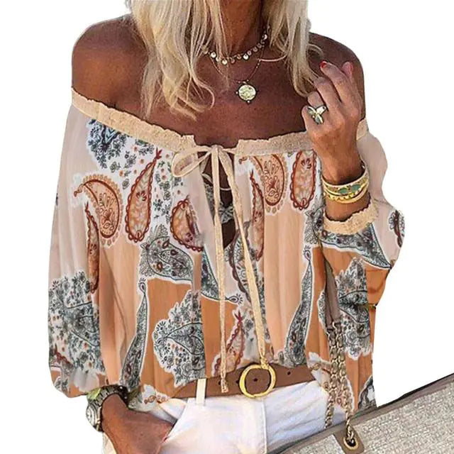 Boho Chic Off The Shoulder Blouse