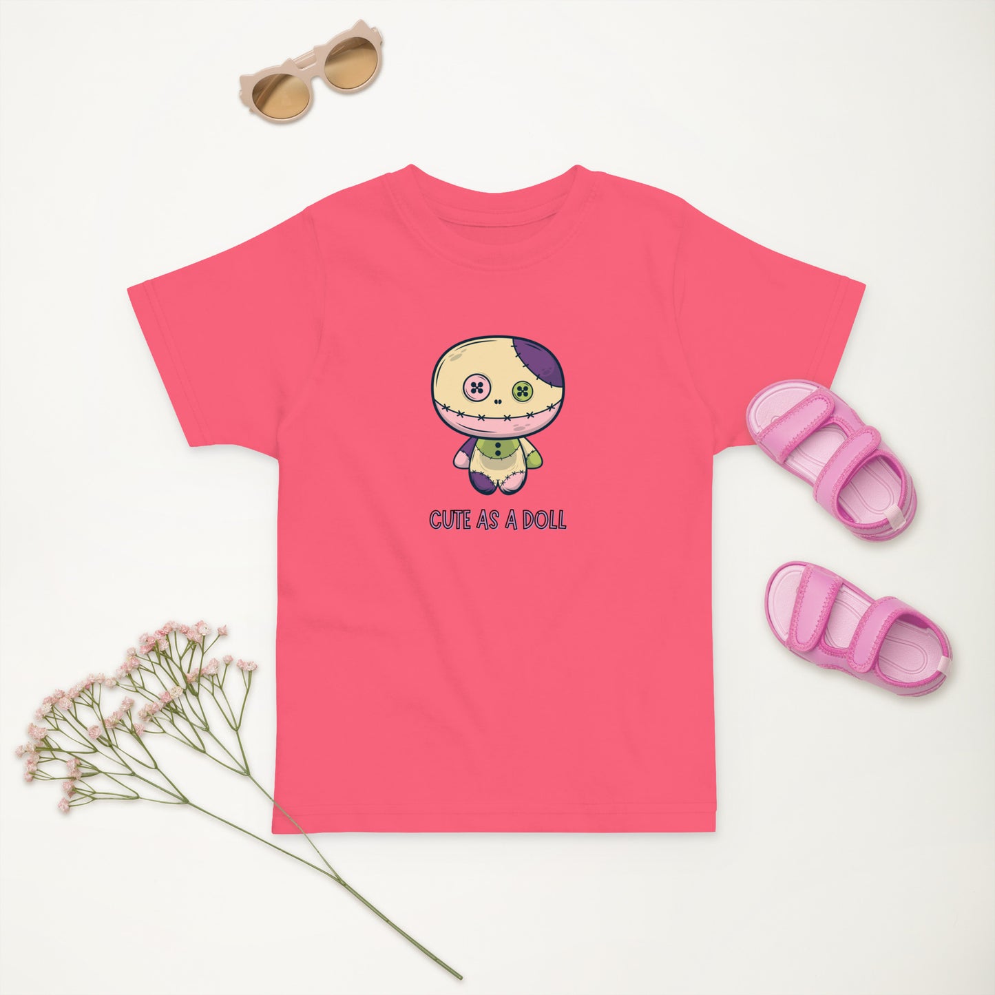 Toddler jersey t-shirt - Cute as a Doll