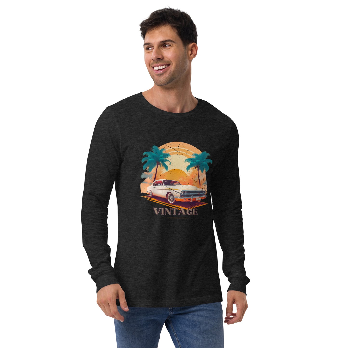 Men's Long Sleeve Tee - Vintage Car