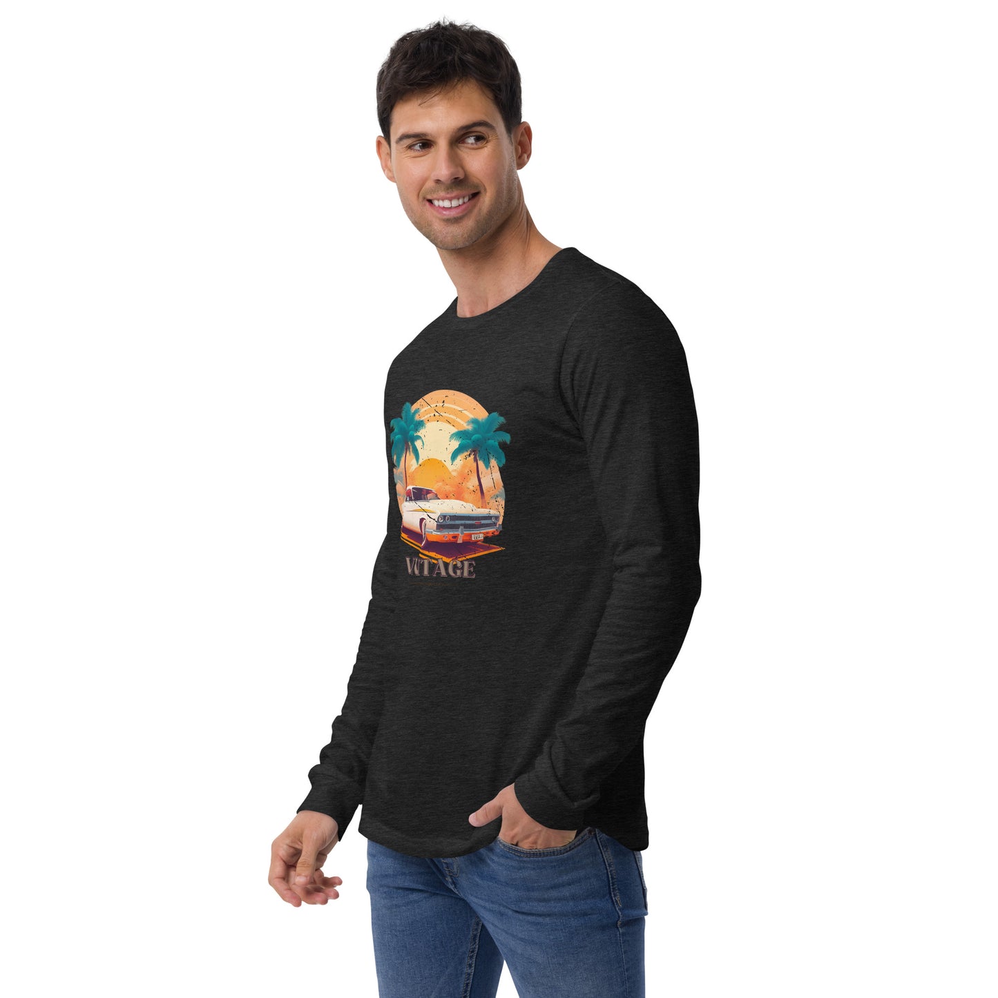 Men's Long Sleeve Tee - Vintage Car