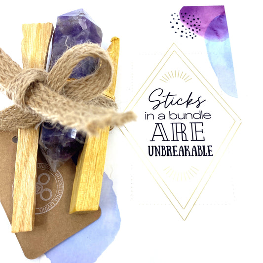 Intuition Bundle, Palo Santo & Amethyst Wand