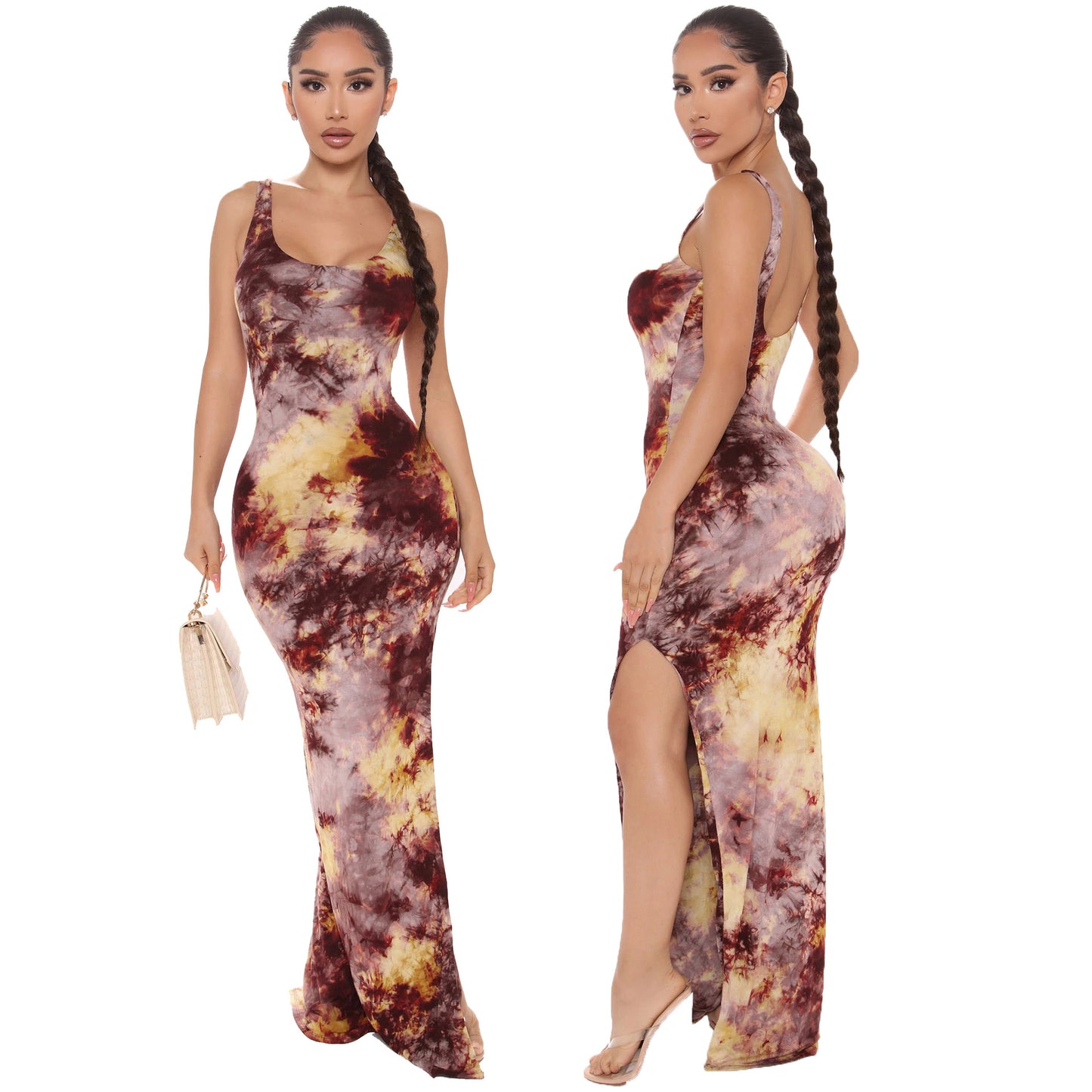 Women's Tie-Dye Maxi Dress