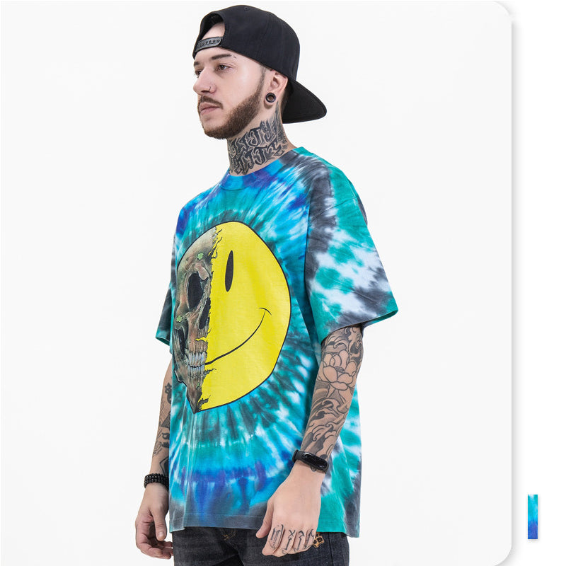 Tie-Dye Smiling Face T-Shirt