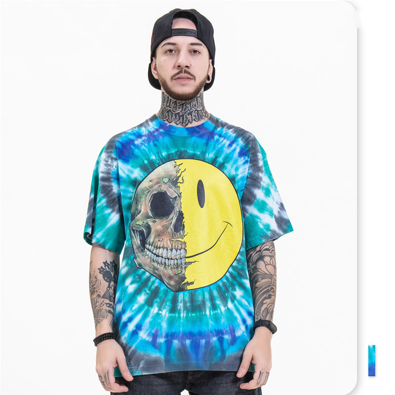 Tie-Dye Smiling Face T-Shirt