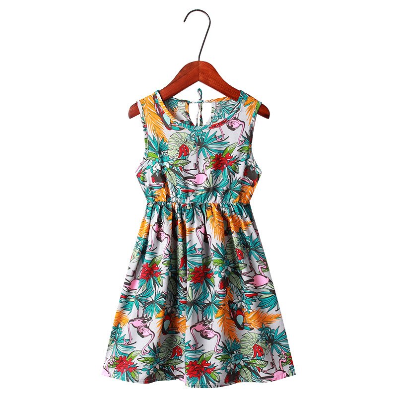 Flower Sleeveless Cotton Dress for Girls