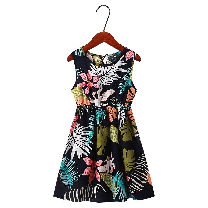 Flower Sleeveless Cotton Dress for Girls