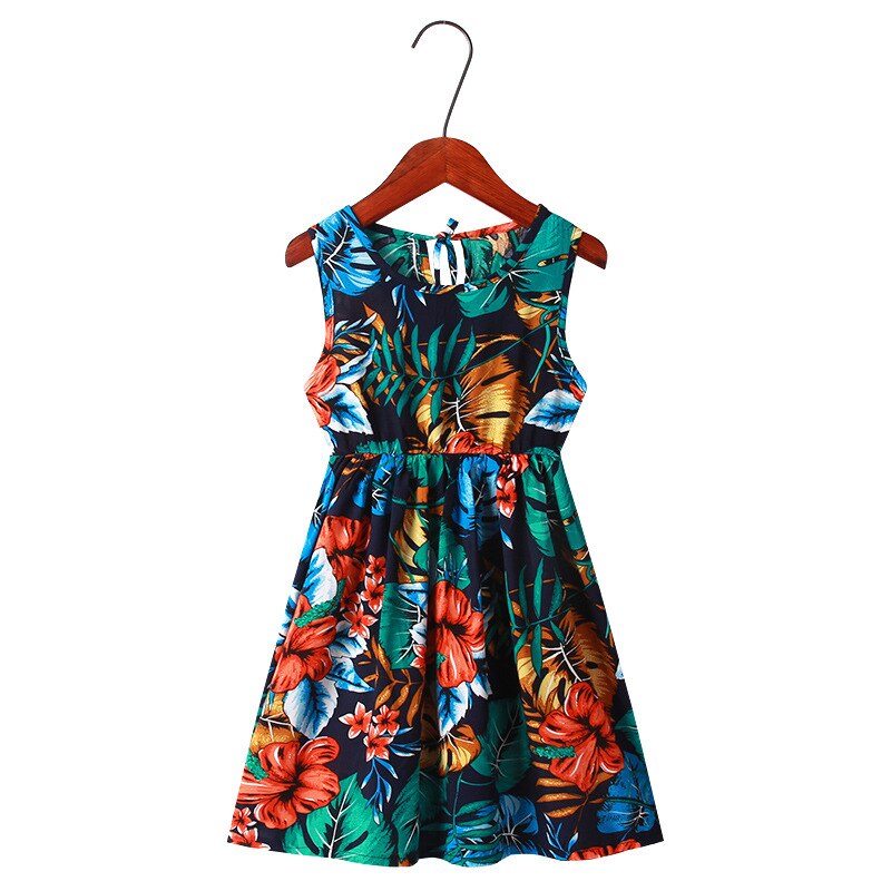 Flower Sleeveless Cotton Dress for Girls