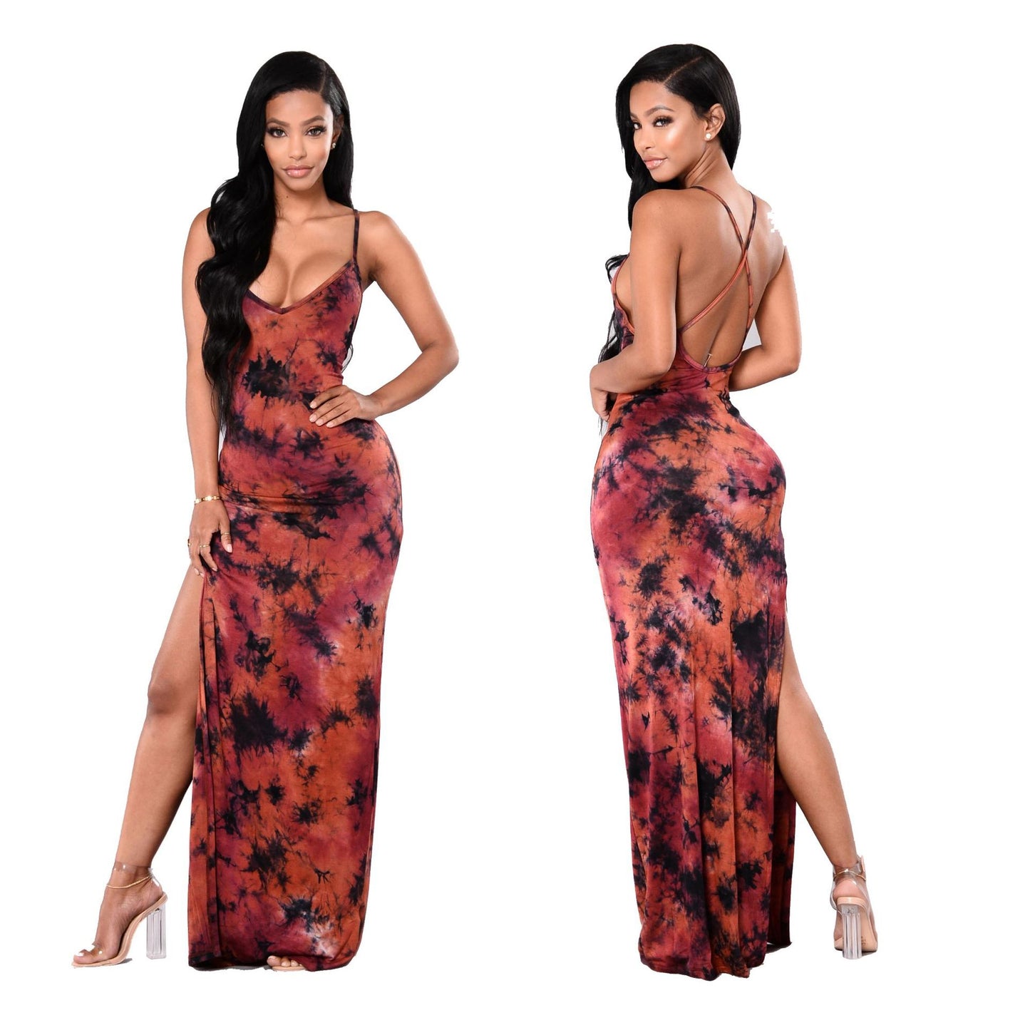 Women's Tie-Dye Maxi Dress