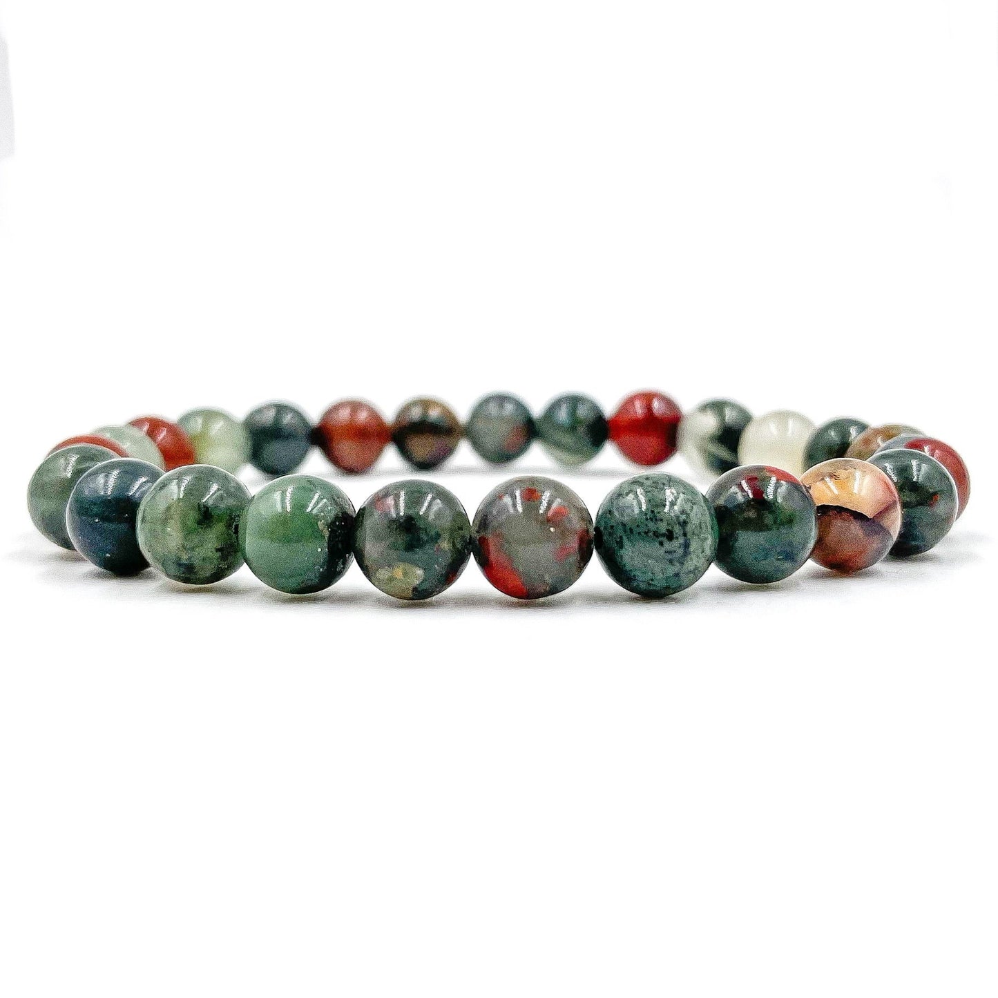 Union - Bloodstone Gemstone Beaded Bracelet